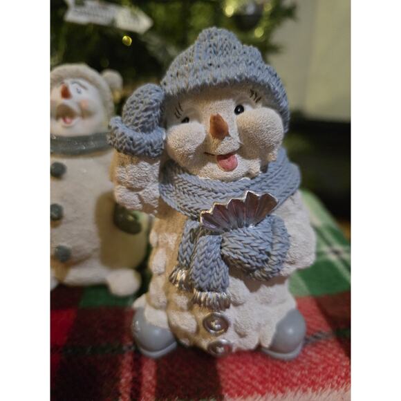 Vintage Encore Snow Buddies Figures Lot of 3 Snowmen Christmas Decorations - Picture 2 of 5